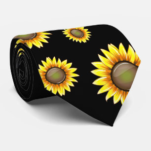 Sonnige helle Sonnenblume Krawatte