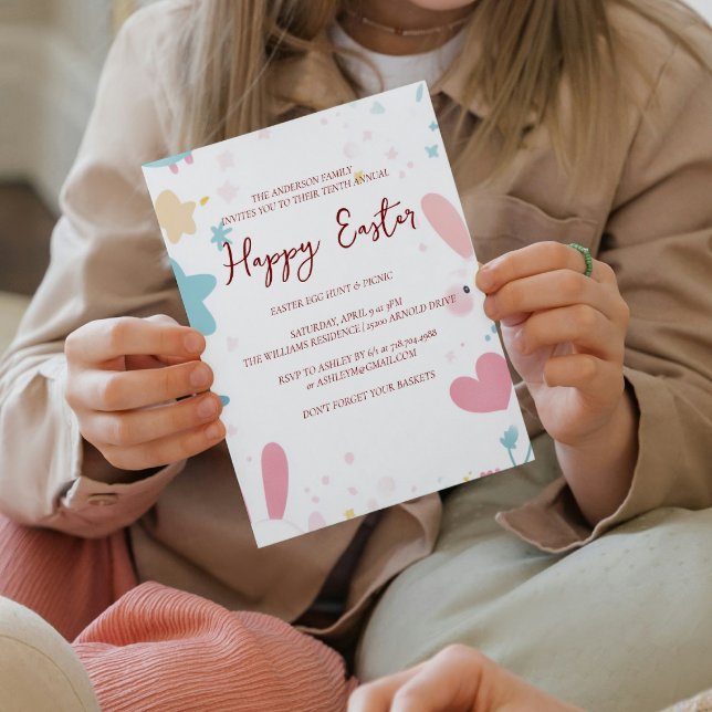 Sonnige Hörer und blumige Osterfeier Einladung (Von Creator hochgeladen)