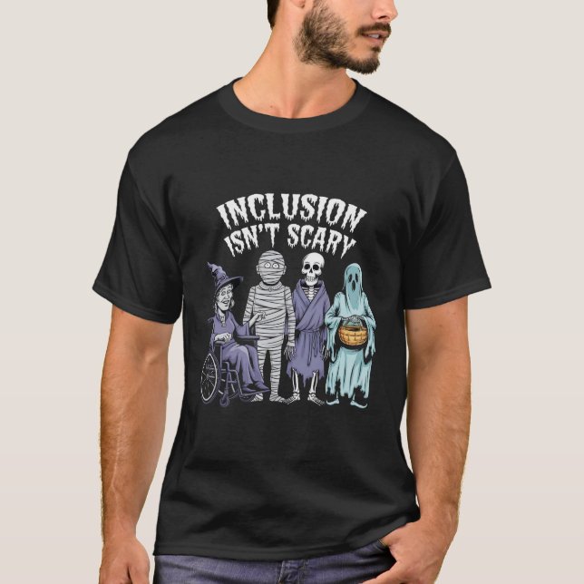 Sonnige Inklusion ist kein Beängstigender Lehrer H T-Shirt (Vorderseite)