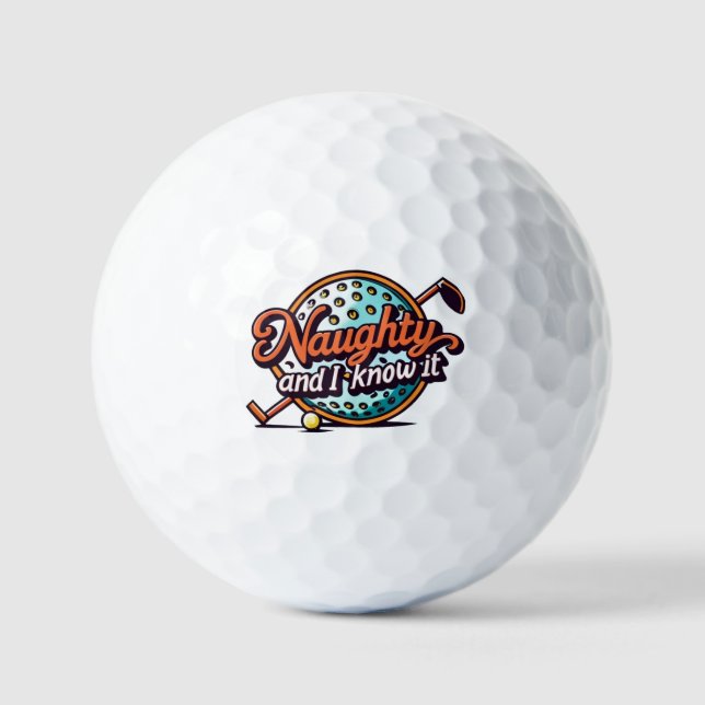 Sonnige Inschrift über unanständig verloren gegang Golfball (Vorderseite)