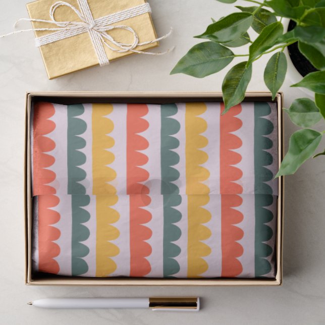 Sonnige Kammuscheln Seidenpapier (Geschenk)
