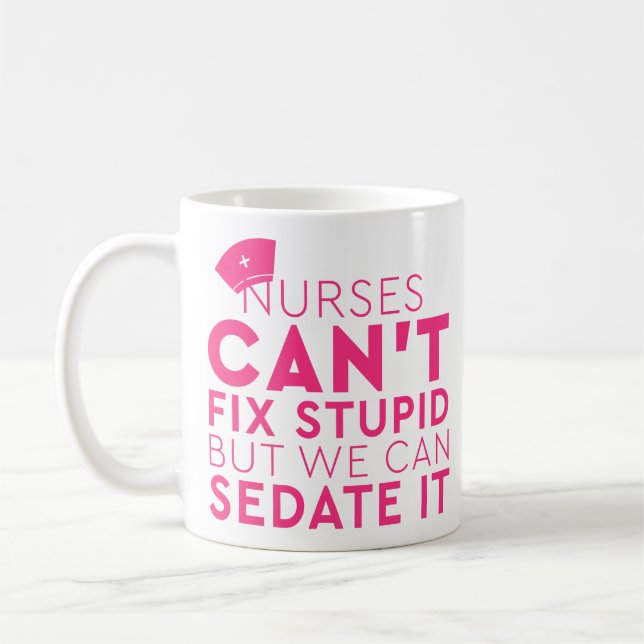 Sonnige Krankenschwestern, die wir nicht repariere Kaffeetasse (Links)