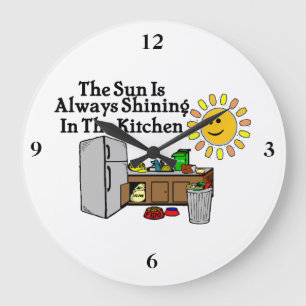 Sonnige Küche Große Wanduhr