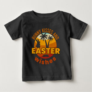 Sonnige Küsse und Osterwünsche, Frohe Osterfeier Baby T-shirt