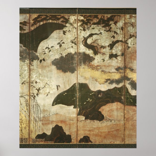 Sonnige Landschaft Poster (Vorne)