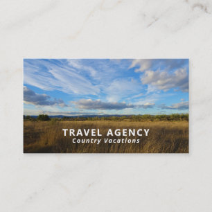Sonnige Landschaft, Travel Agent Business Card Visitenkarte
