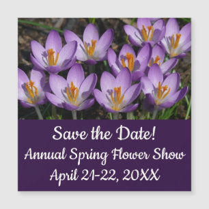 Sonnige Lila Kreuze Magnetkarte