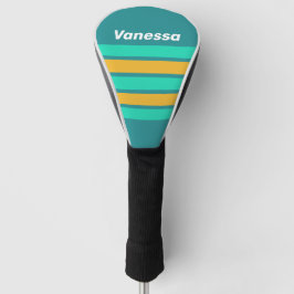 Sonnige Meere über Streifen mit Namen Golf Headcover