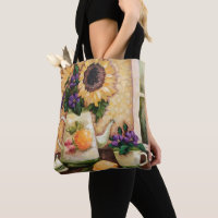 "Sonnige Morgen-" feine Kunst-BlumenTaschen-Tasche