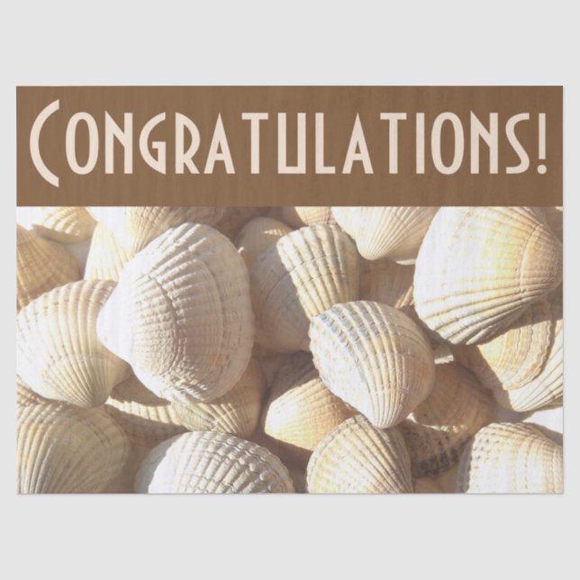 Sonnige Muscheln Sammlung Gratulationen Seidenpapier (Vorderseite)