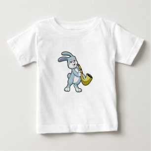 Sonnige Musik mit Saxophon Baby T-shirt