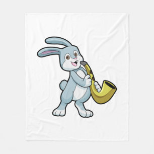 Sonnige Musik mit Saxophon Fleecedecke