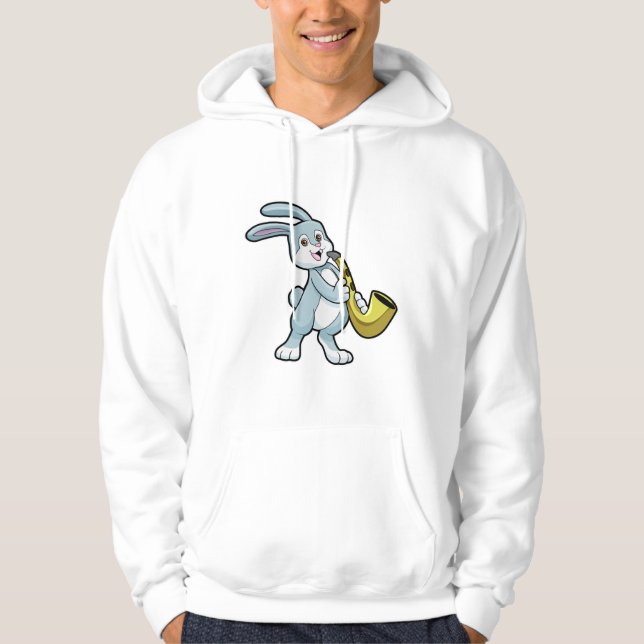 Sonnige Musik mit Saxophon Hoodie (Vorderseite)