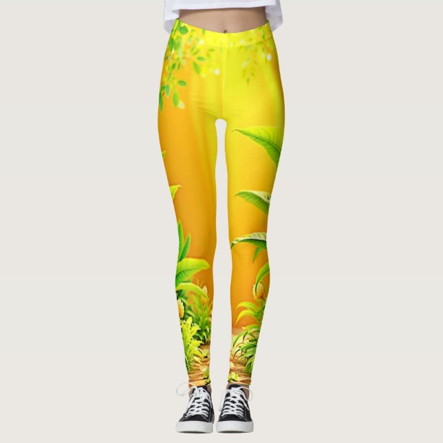 Sonnige Natur Wandern Leggings (Vorderseite)