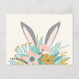 Sonnige Ohren in Frühlingsblumen Postkarte