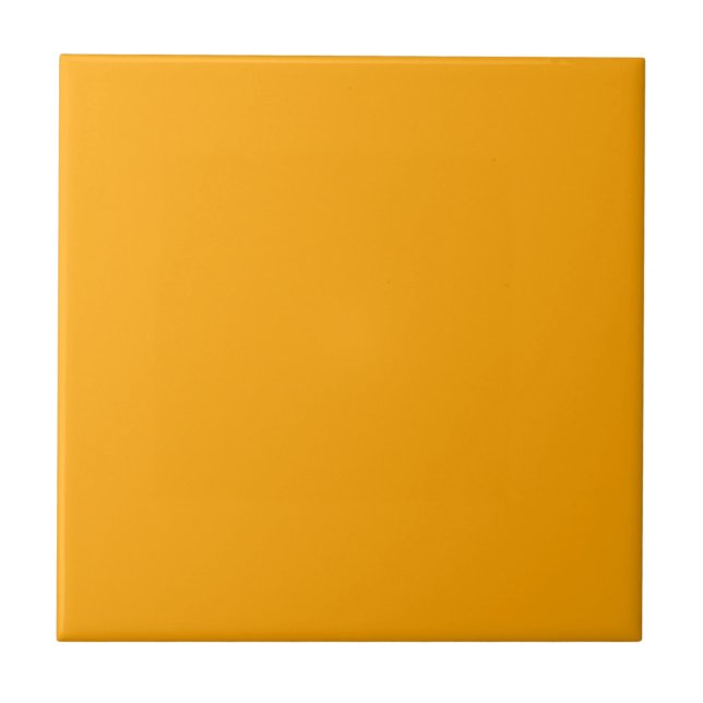 Sonnige Orange Minimalistisch für Frühlings- und S Fliese (Vorderseite)