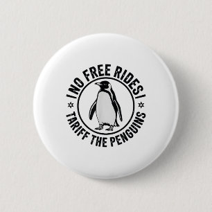Sonnige Pinguine gegen den Tag der Zollbefreiung Button