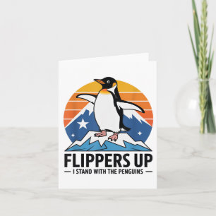 Sonnige Pinguine gegen den Tag der Zollbefreiung Karte