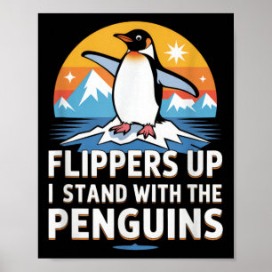 Sonnige Pinguine gegen den Tag der Zollbefreiung Poster