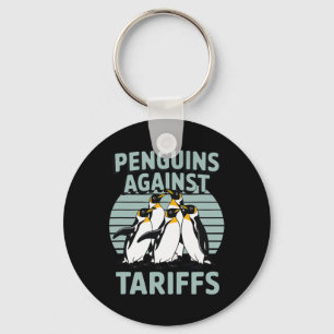 Sonnige Pinguine gegen den Tag der Zollbefreiung Schlüsselanhänger