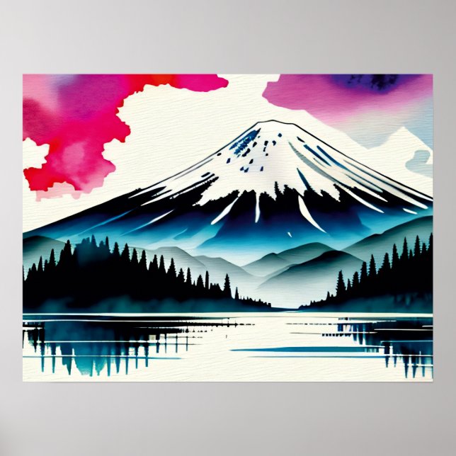 Sonnige Pisten: malerisches Panorama Poster (Vorne)