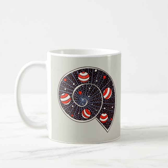 Sonnige Planeten-Galaxie Kaffeetasse (Links)