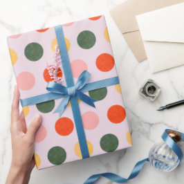Sonnige Polka Punkte Geschenkpapier