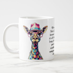 Sonnige Ratschläge von einer Giraffe Jumbo-Tasse