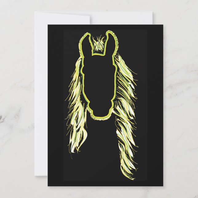 Sonnige Reflektionen eines Pferdes Feiertagskarte (Vorderseite)