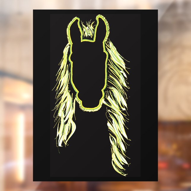 Sonnige Reflektionen eines Pferdes Fensteraufkleber (Blatt 2)