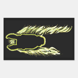 Sonnige Reflektionen eines Pferdes Rechteckiger Aufkleber