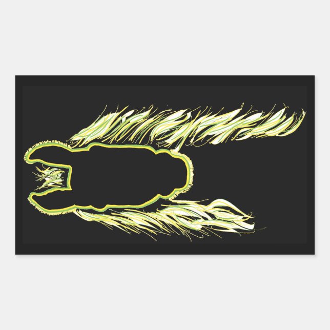 Sonnige Reflektionen eines Pferdes Rechteckiger Aufkleber (Vorderseite)