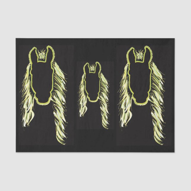 Sonnige Reflektionen eines Pferdes Seidenpapier (Vorderseite)