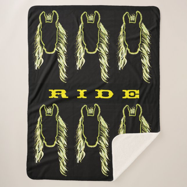 Sonnige Reflektionen eines Pferdes Sherpadecke (Vorderseite)