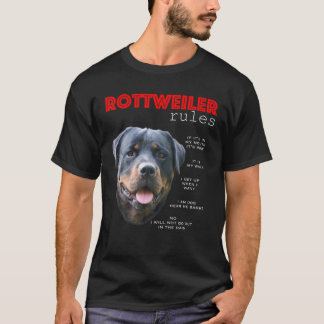 Sonnige Regeln für den Besitzer eines Rottweilers T-Shirt