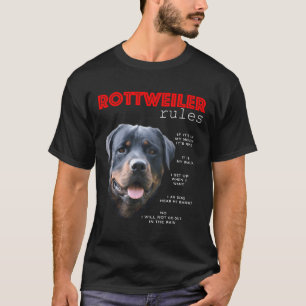 Sonnige Regeln für den Besitzer eines Rottweilers T-Shirt