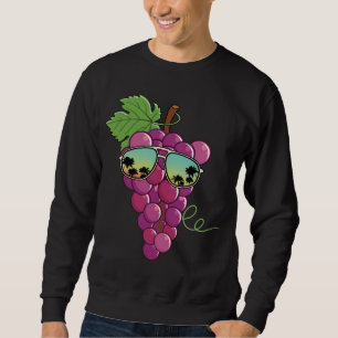 Sonnige rote Trauben mit Sonnenbrille Ausstattung Sweatshirt