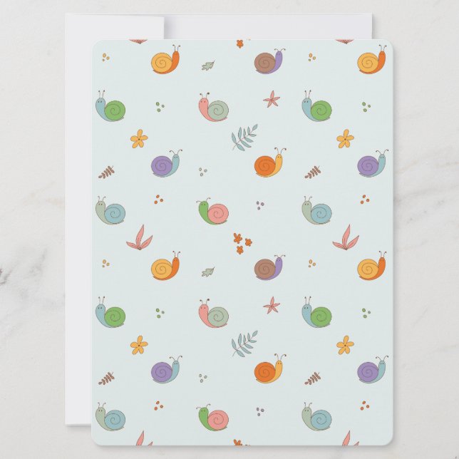 Sonnige Schnecken Feiertagskarte (Vorderseite)