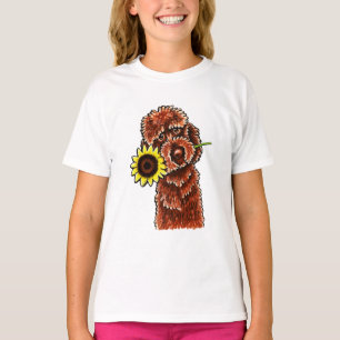 Sonnige Schokolade Labradoodle Weg-Leine Art™ T-Shirt