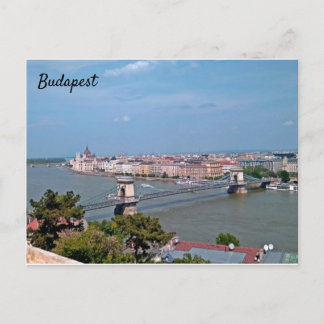 Sonnige, schöne Panoramakarte aus Budapest Postkarte