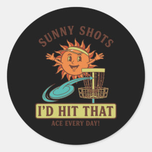 Sonnige Schüsse Ich würde dieses Ass jeden Tag tre Runder Aufkleber