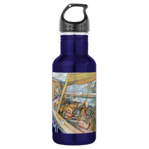 Sonnige Seite der Wahnsinn Edelstahlflasche