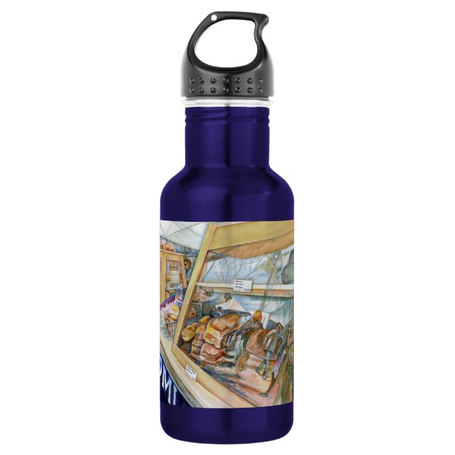 Sonnige Seite der Wahnsinn Edelstahlflasche (Vorderseite)