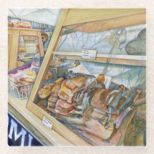 Sonnige Seite der Wahnsinn Glasuntersetzer