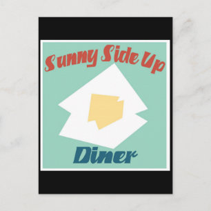 Sonnige Side Up Diner Postkarte