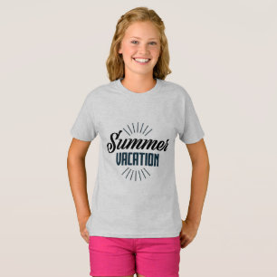 Sonnige Sommerferien Mädchen T-Shirt