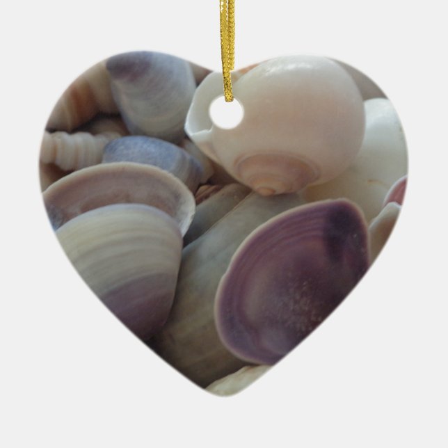 Sonnige Sommerhäuser, Sea Muschel Beach Keramik Ornament (Vorne)