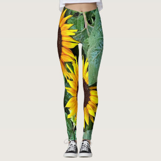Sonnige Sonnenblume-Leggings Leggings