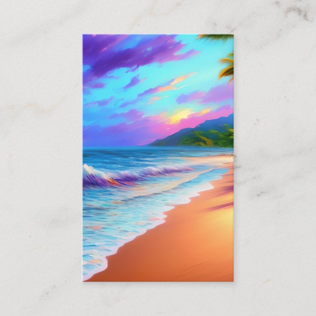 Sonnige Sonnenstrahlen bei Sonnenuntergang Visitenkarte (Vorderseite)