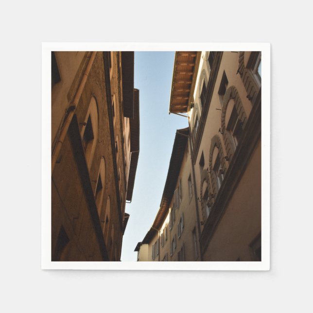 Sonnige Straße Serviette (Vorderseite)
